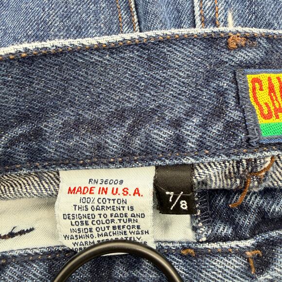 Vintage Calvin Made In the USA Raw Hem Denim Mini Cotton Skirt Y2K Womens 7/8 - Picture 4 of 8